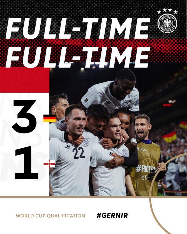 【世预赛】德国3比1北爱尔兰，维尔茨直接任意球破门